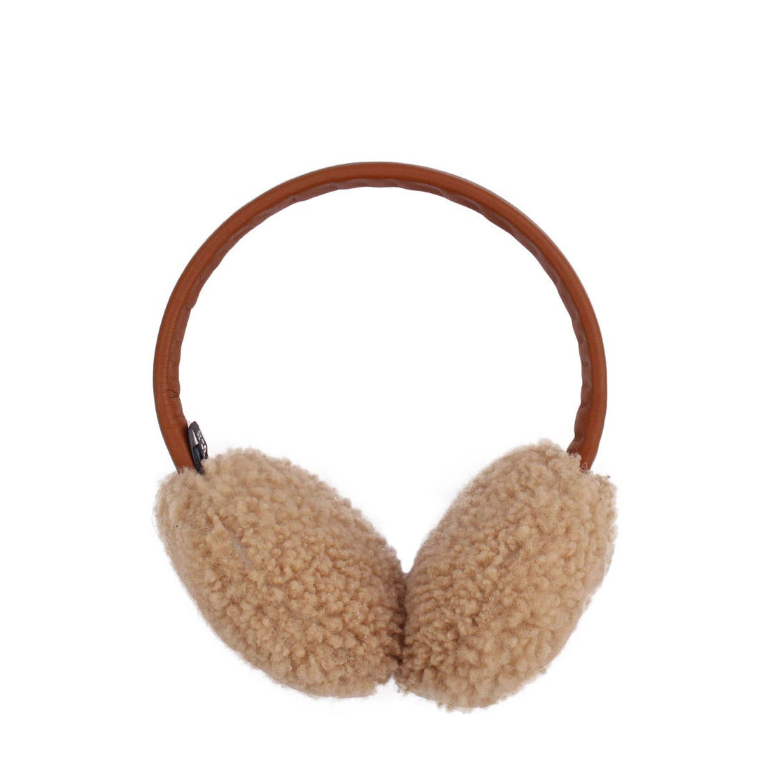 EAR WARMERS + Shearling leather earmuffs + Miele