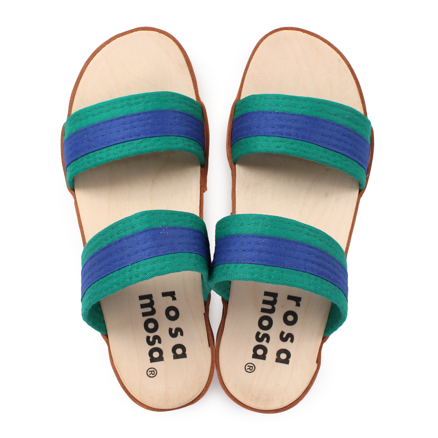 DONAU JUDO + Cotton Clog Sandals + Blue Green