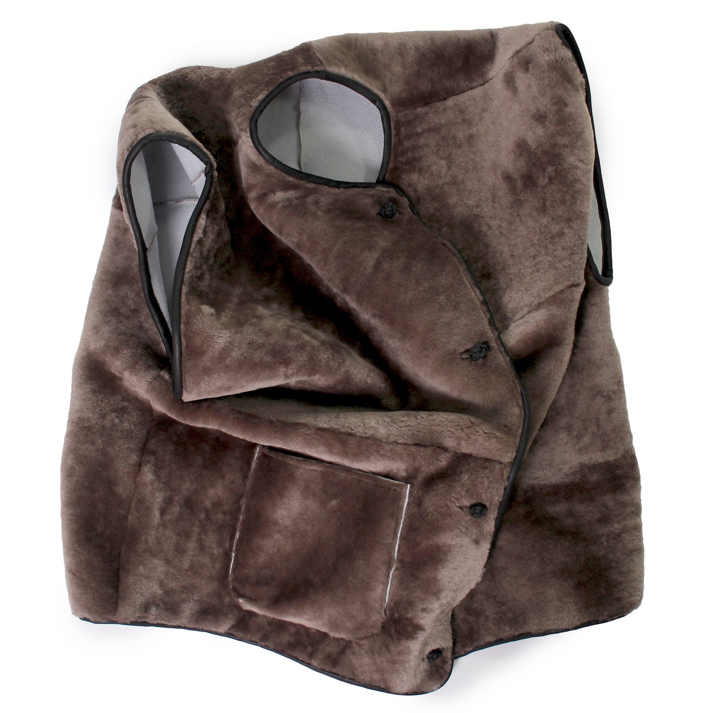 Gilet Vest ASTRA + Reversible Shearling Vest + Nutria Gray