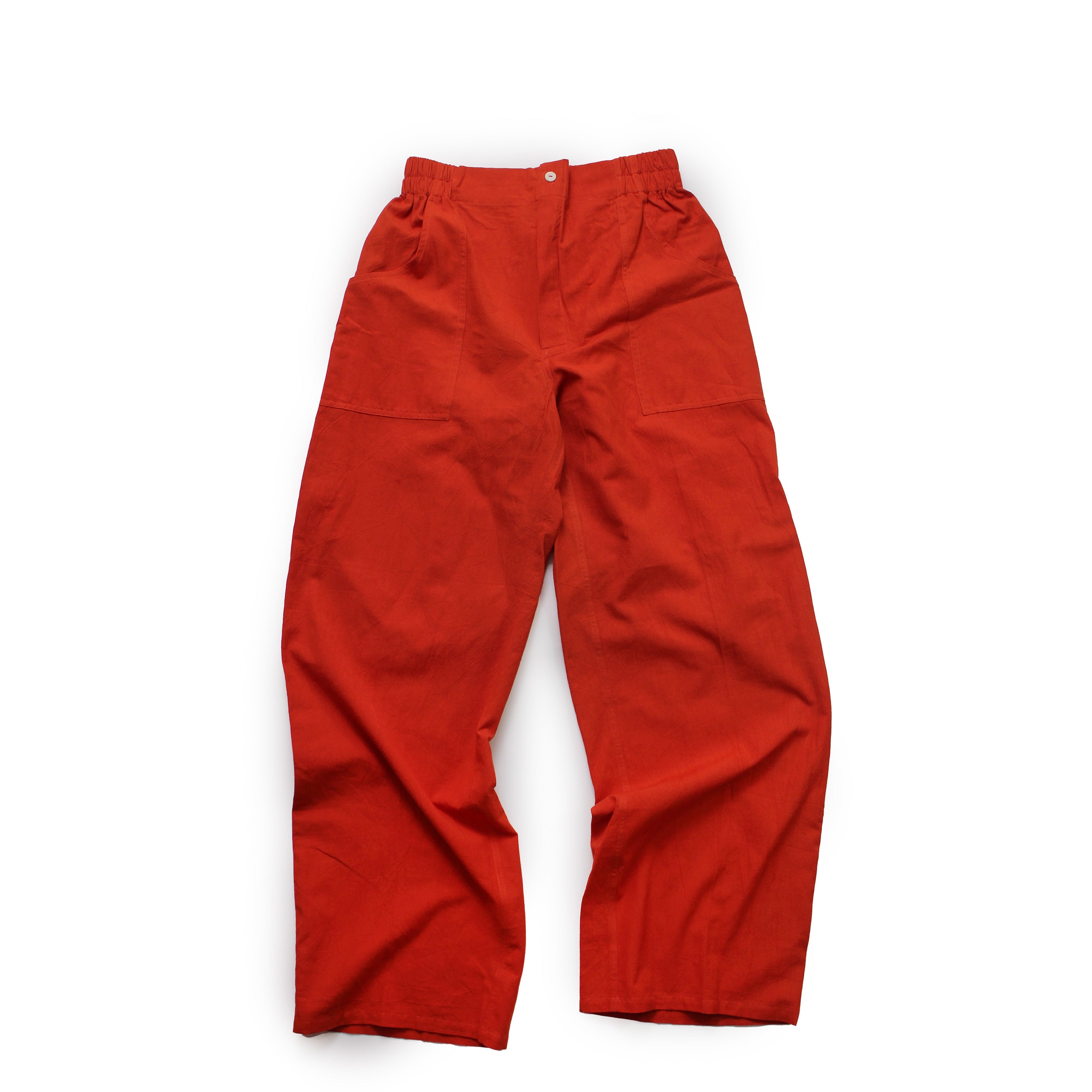 AJAY PANTS + Eco dye Cotton Skirts + Fire Orange