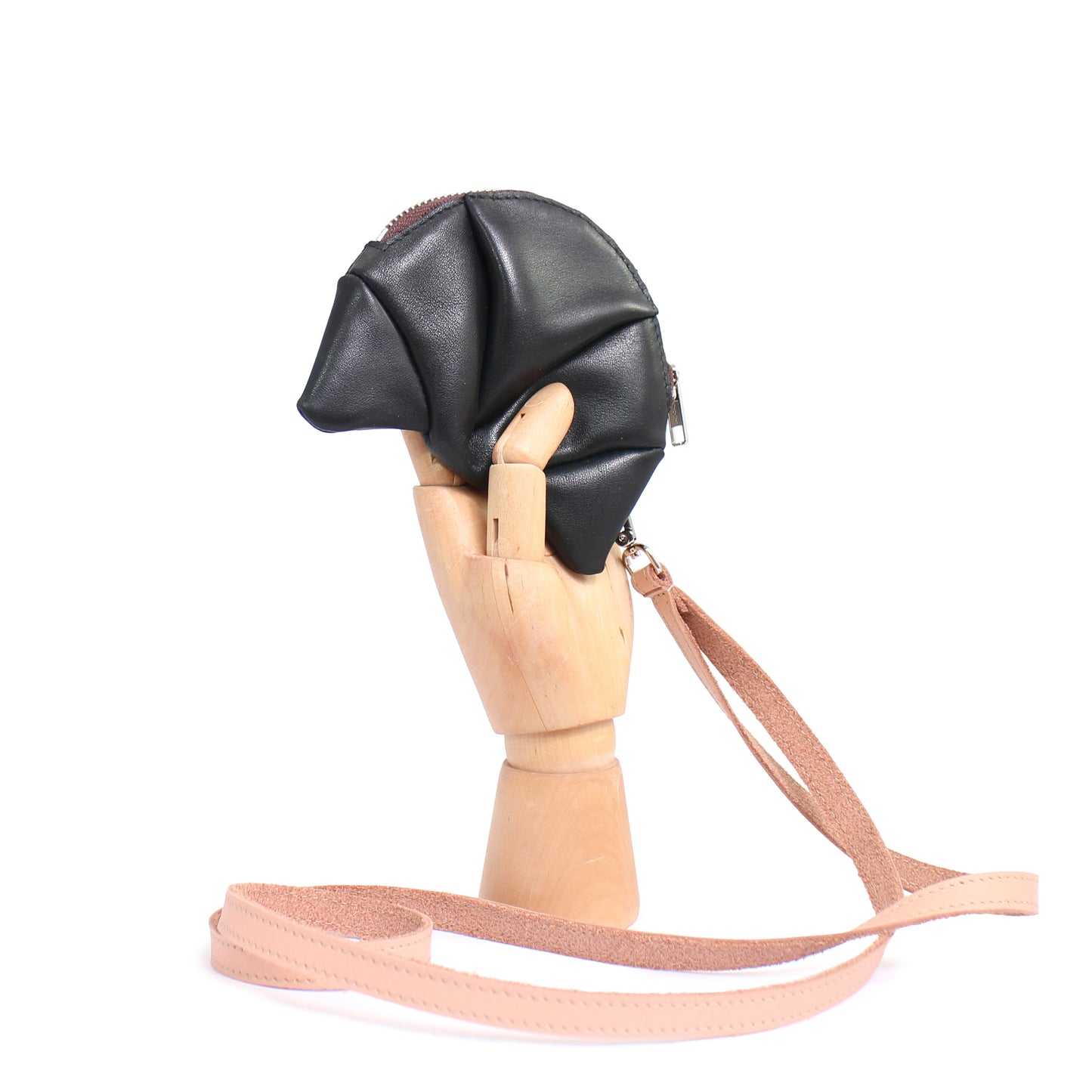 CROISSANT Leather Coincase Wallet  + Glossy Black