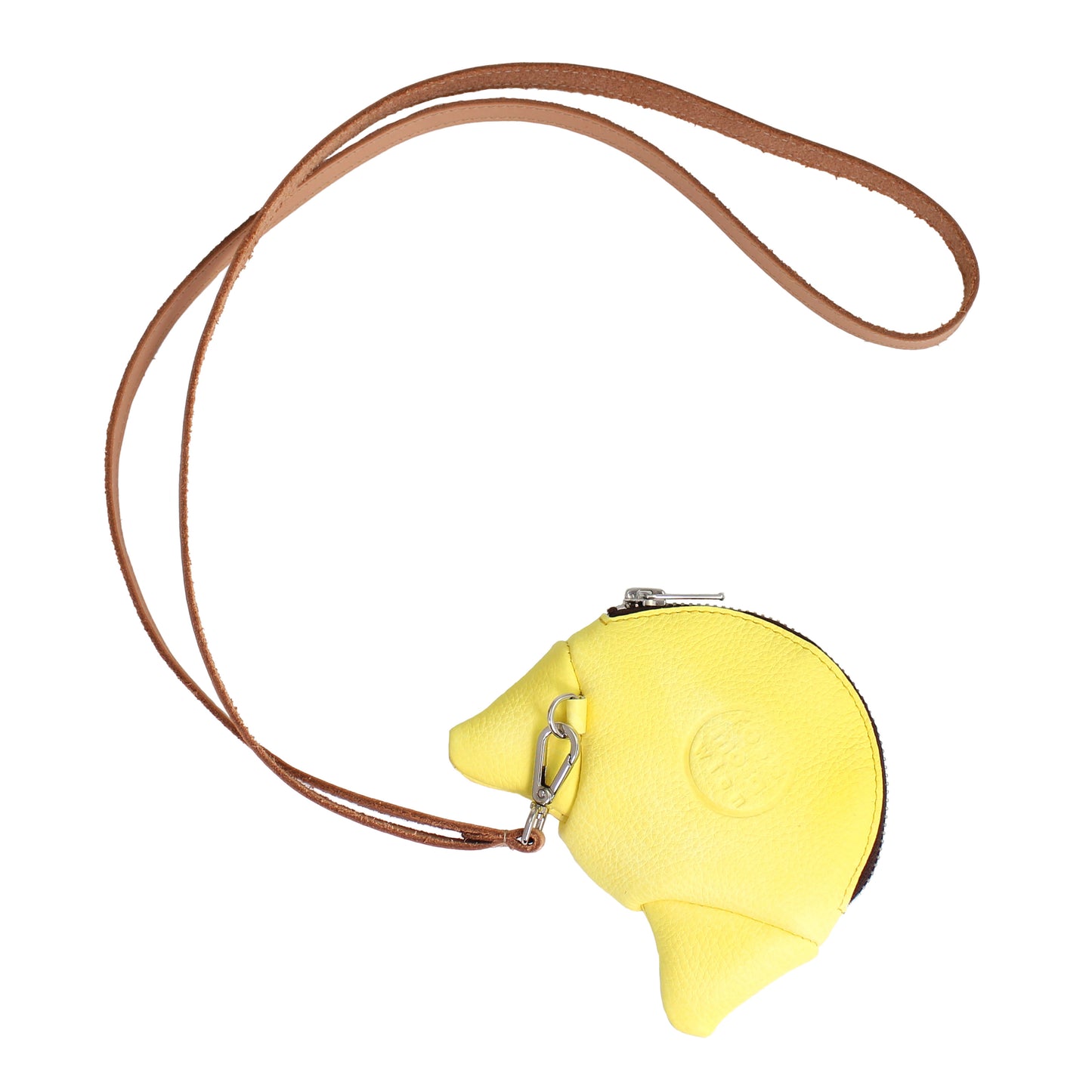 CROISSANT Leather Coincase Wallet + Lemon