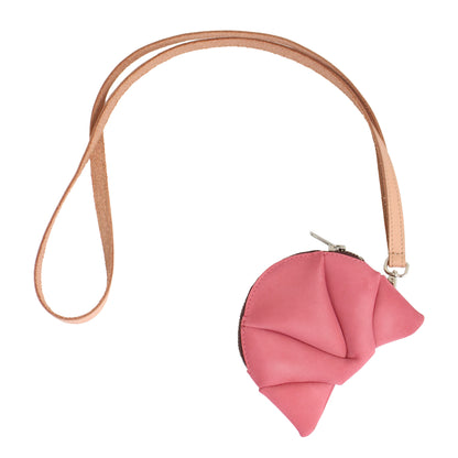 CROISSANT Leather Coincase Wallet + English Rose