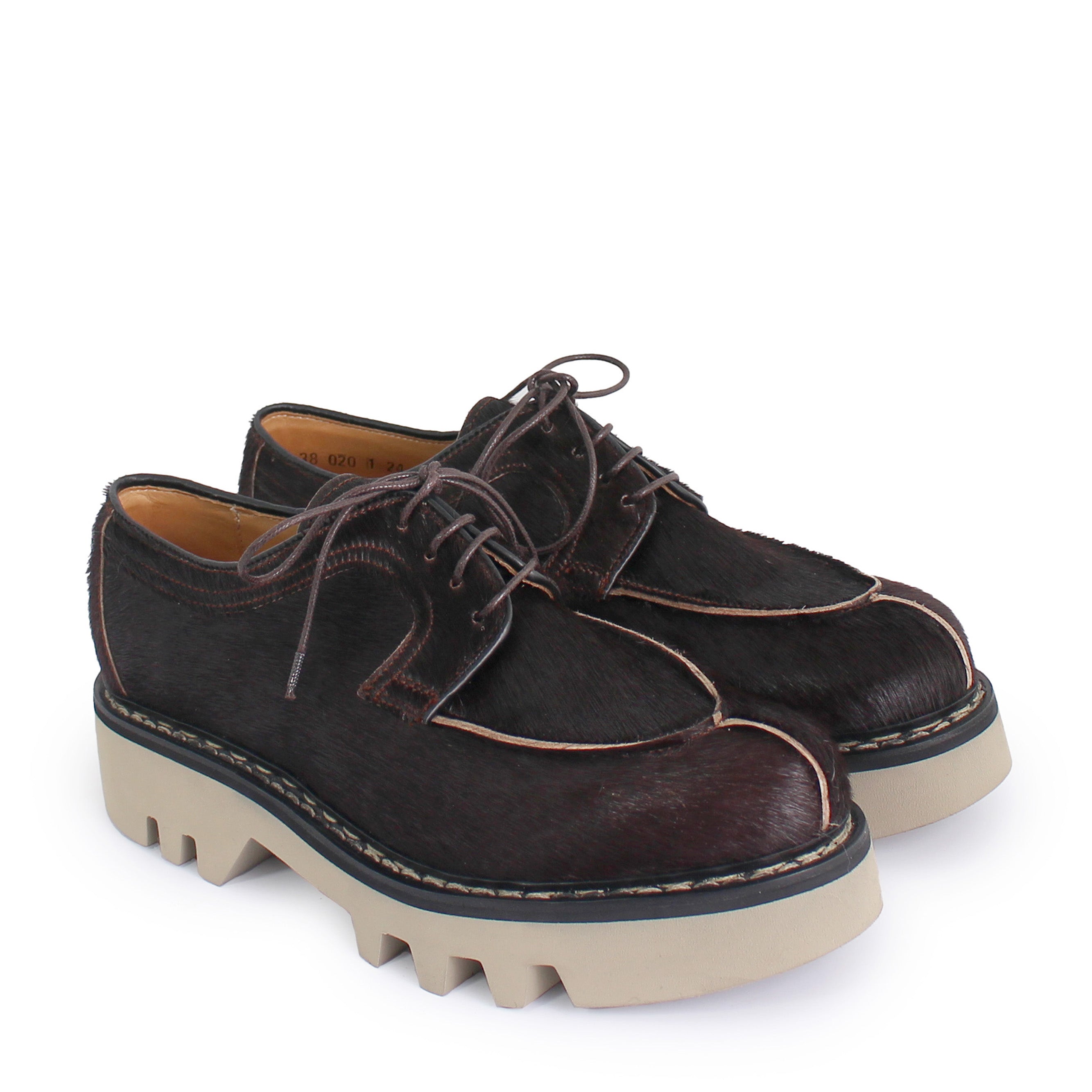 Rosa Mosa lace-up dark brown mucca leather welted vibram shoe