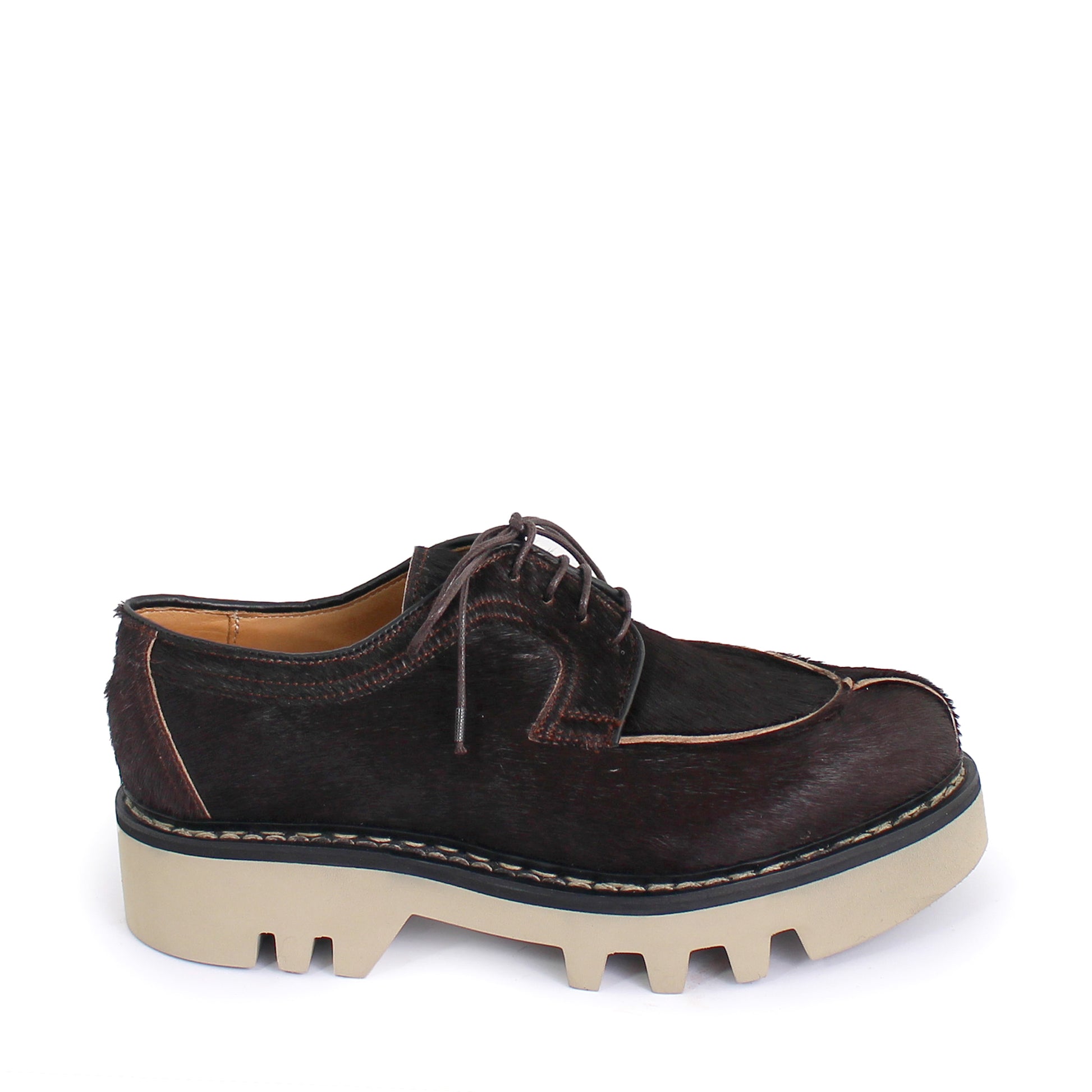 Rosa Mosa lace-up dark brown mucca leather welted vibram shoe