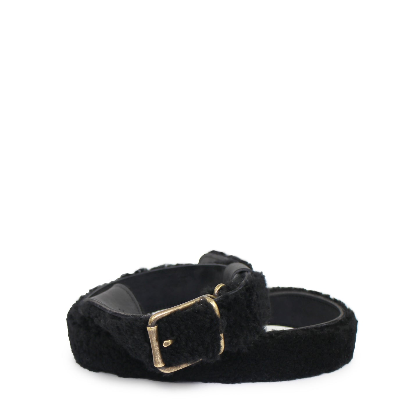 UNISEX SHEARLING BELT + Black