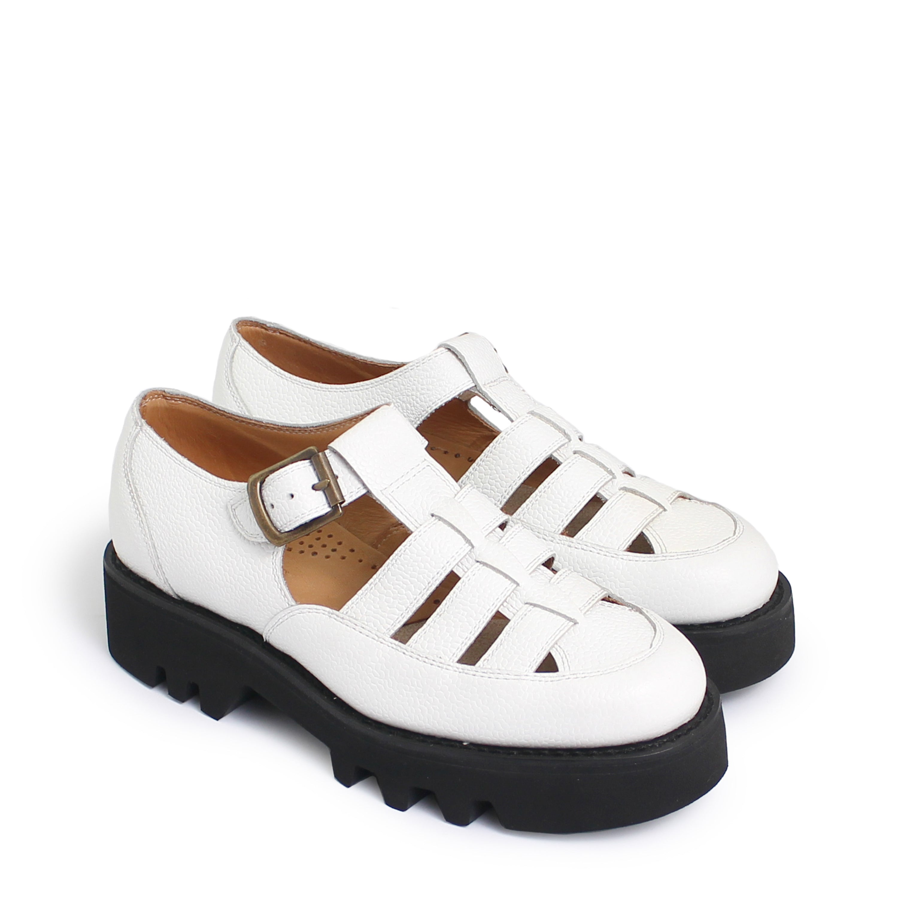 GABOR TWEETY + Welted Leather Sandals + Cloudy White