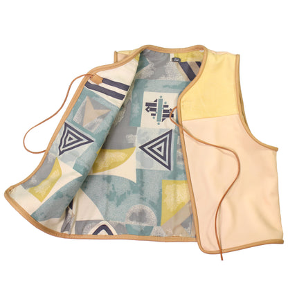 Gilet Vest ERIS Leather + Reversible Leather Vest + Powder Deer