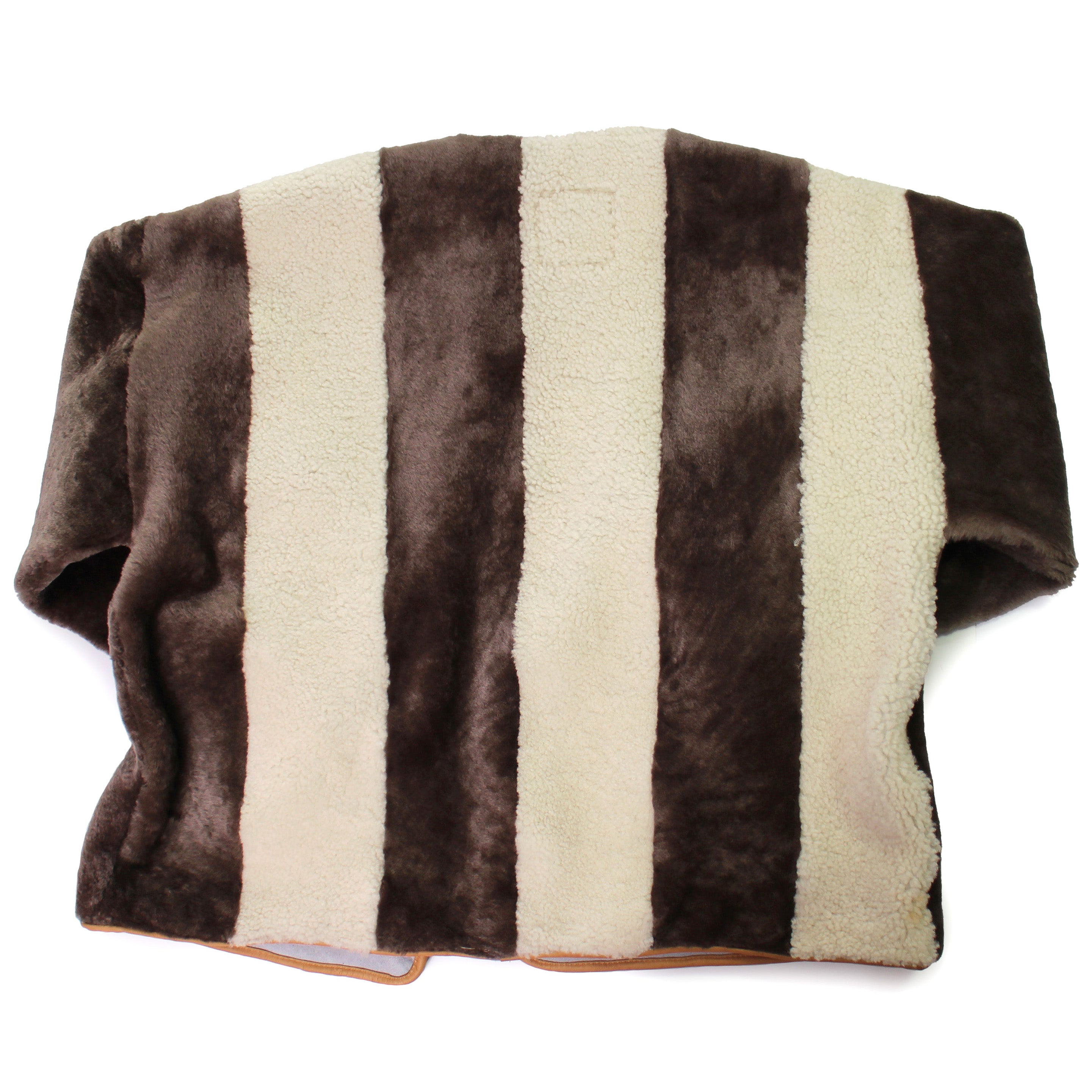 Rosa Mosa Icelandic Brown Natural stripe back shearling Jacket adult man woman