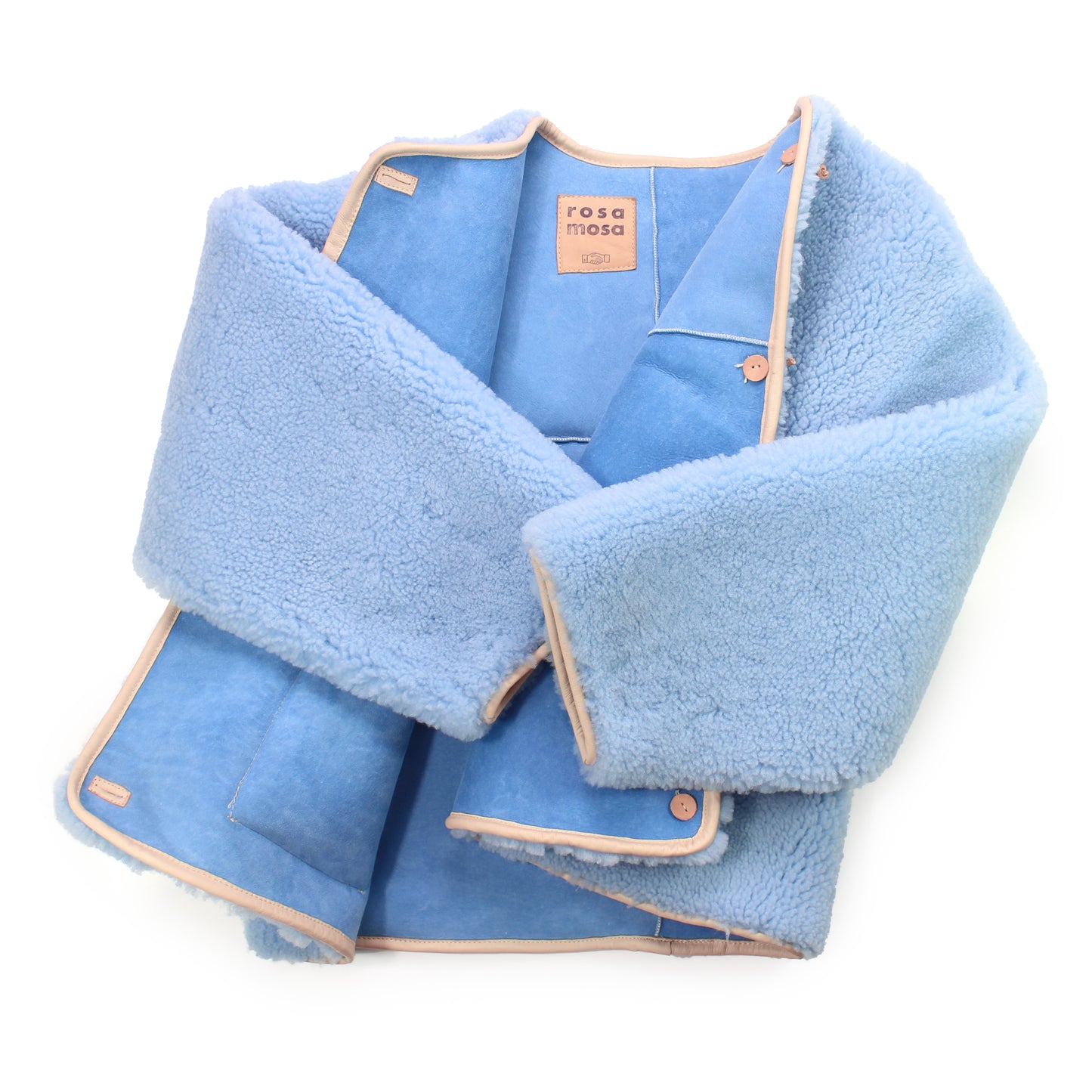 Jacket METEOR + Reversible Shearling Jacket + Ice Blue