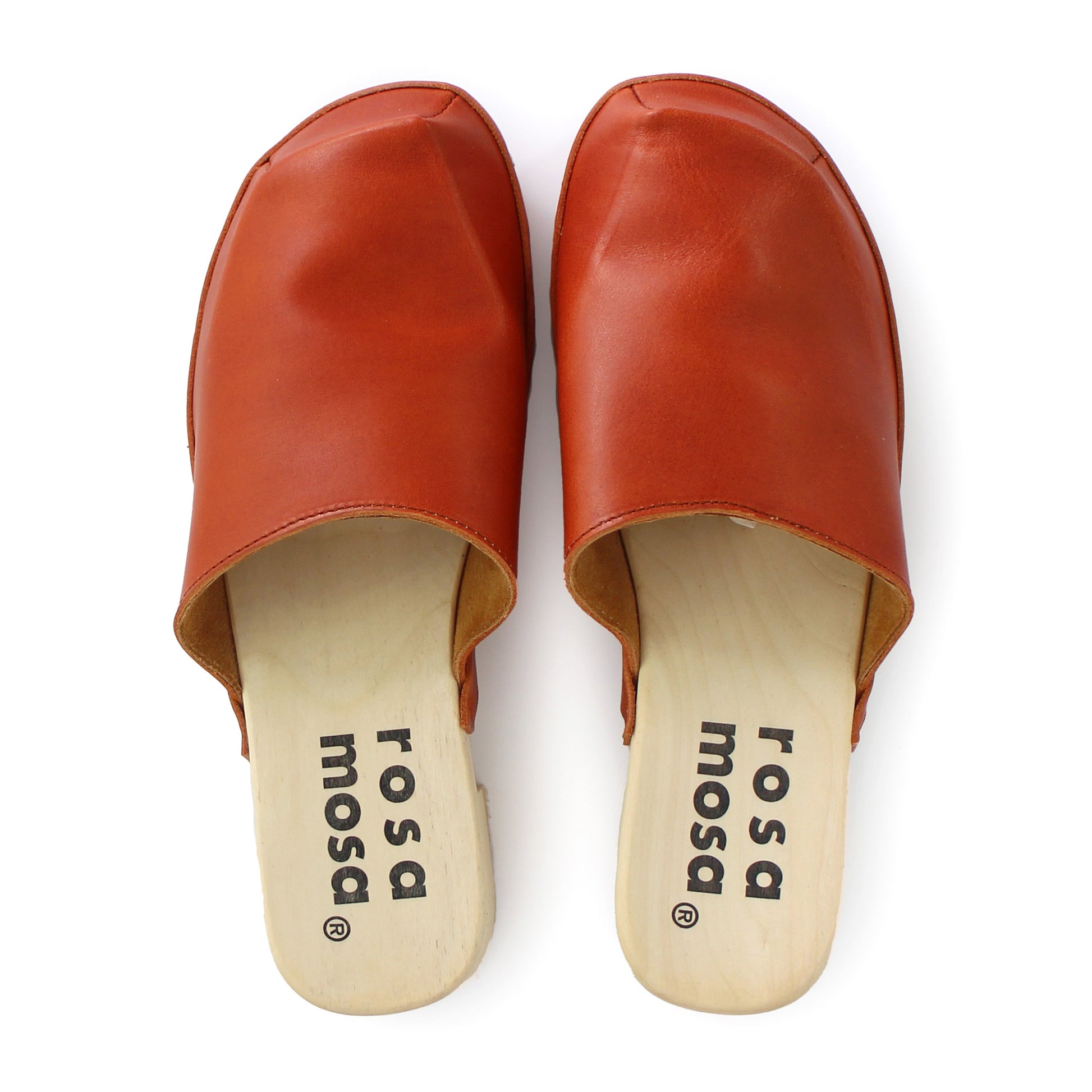 rosamosa rocco fieno leather natural wooden clog