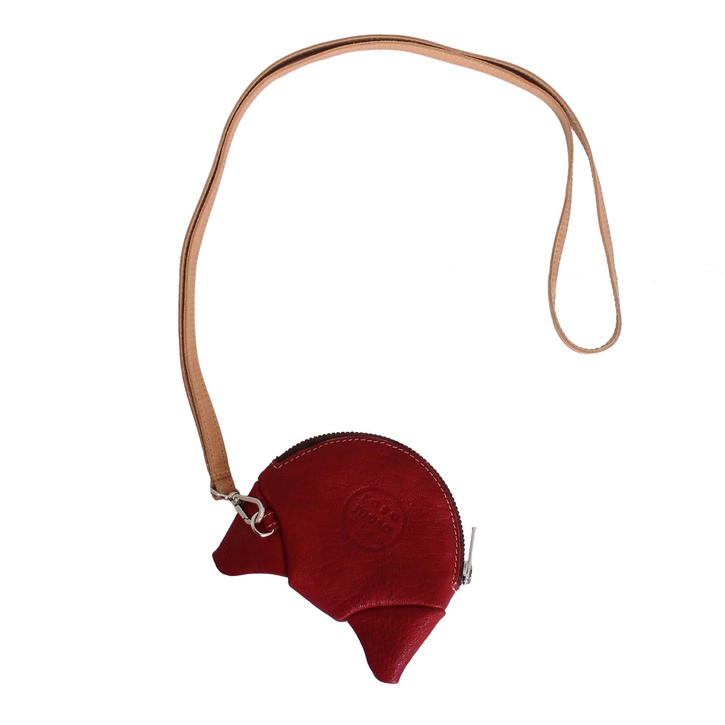 CROISSANT Leather Coincase Wallet + Bordeaux