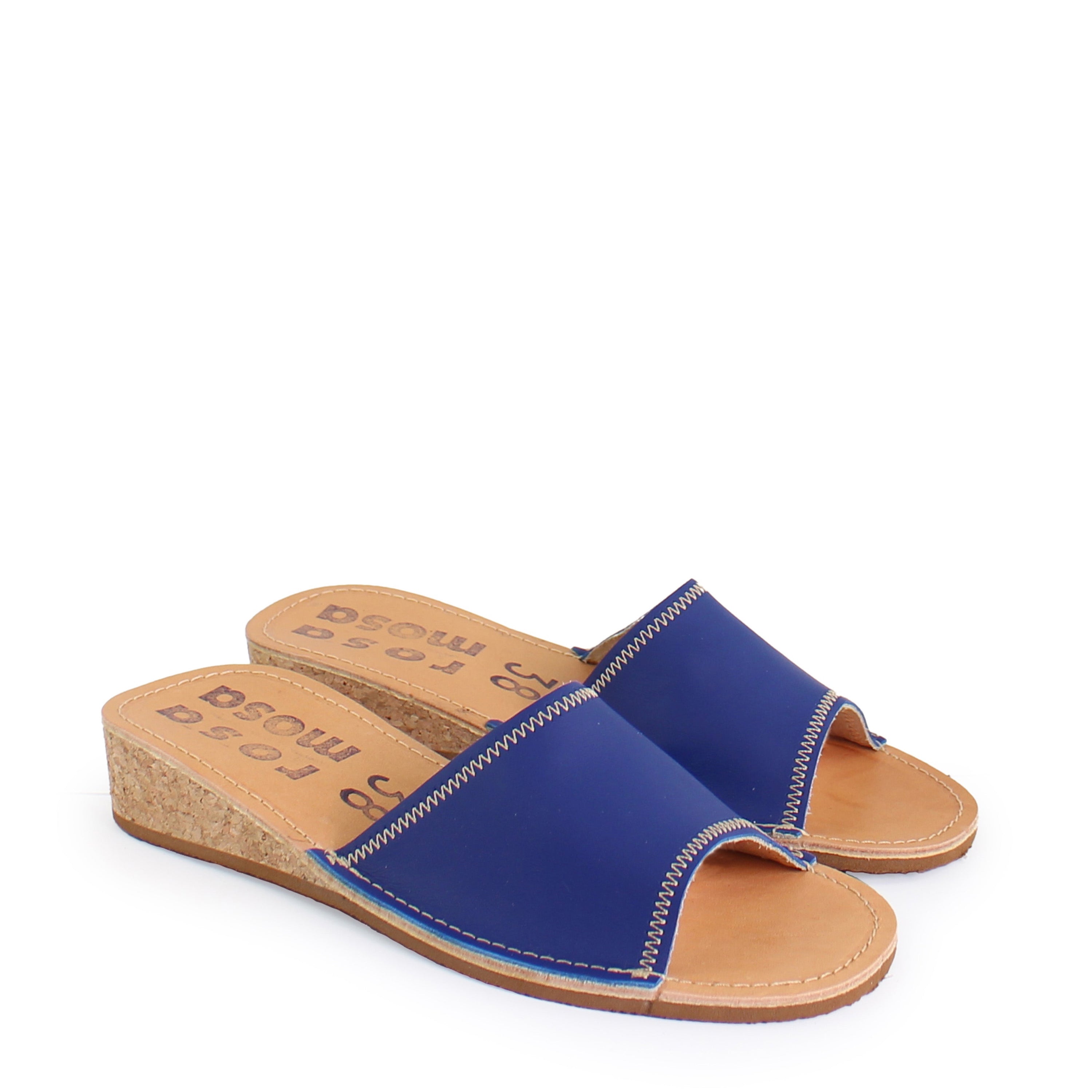 ZIC-ZAC SLIDES + Leather Slides + Ink