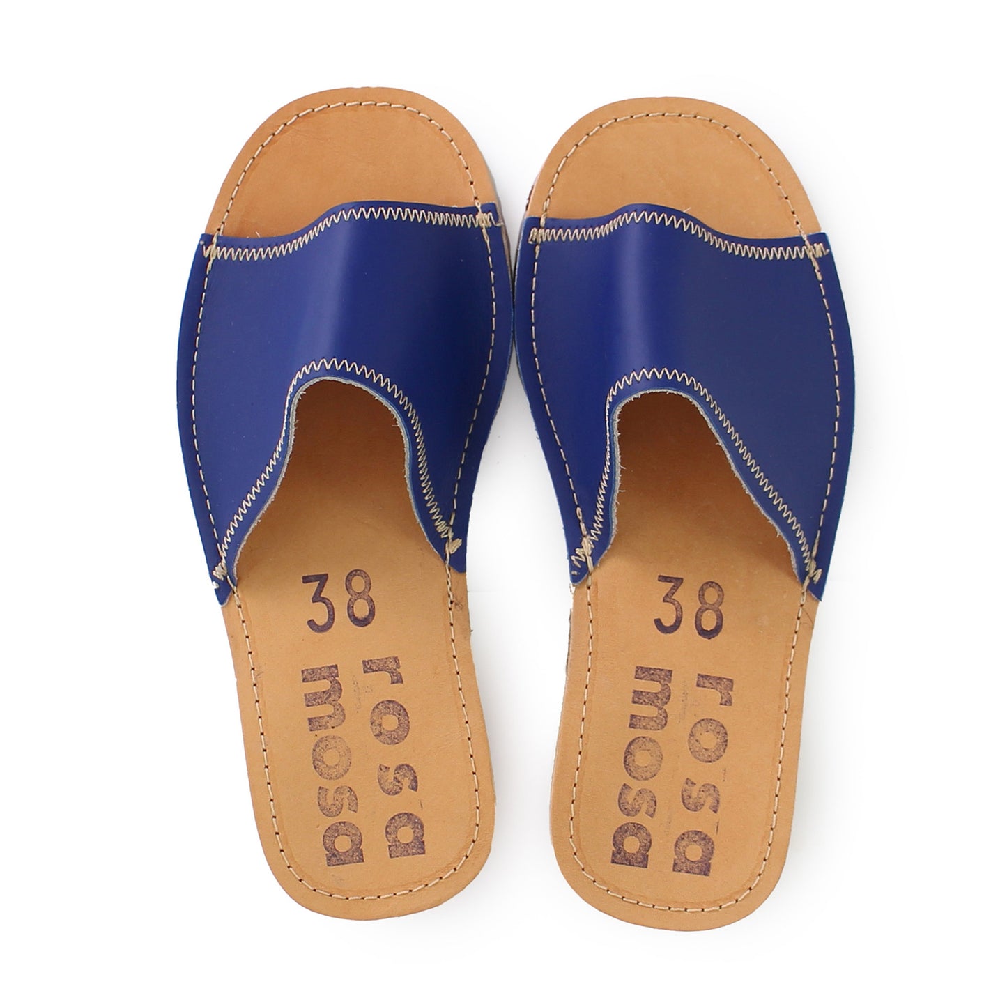 ZIC-ZAC SLIDES + Leather Slides + Ink