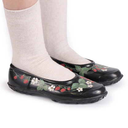 BALLERINA Strawberry + Hand-painted Rain Shoes