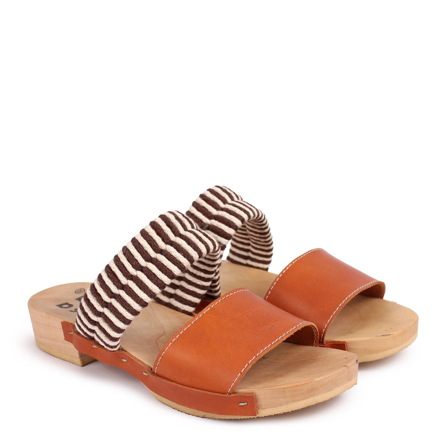 BOBO + Cotton Leather Clog Flats + Fieno Natural