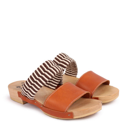 BOBO + Cotton Leather Clog Flats + Fieno Natural