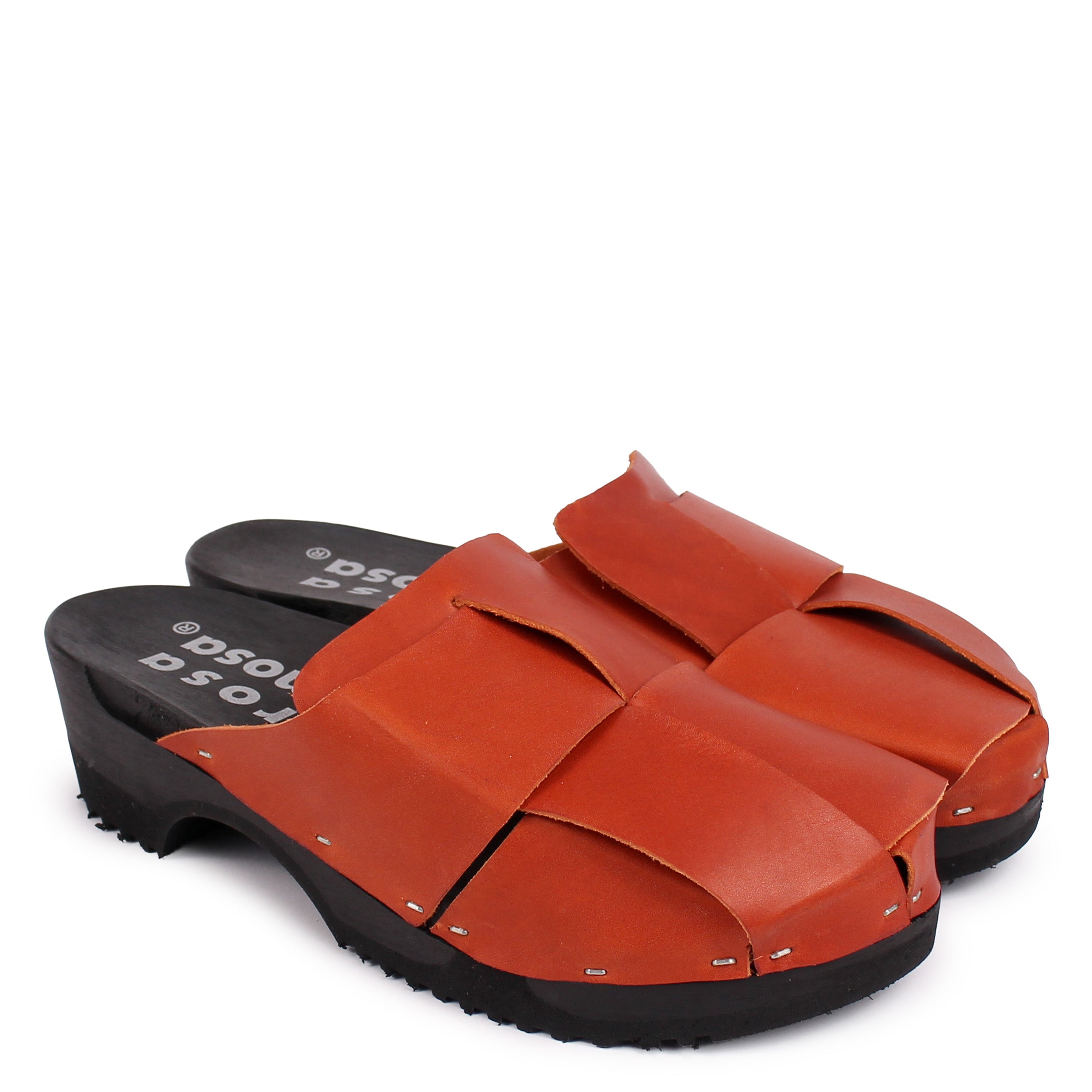 CHESS UNICOLOR + Leather Dark Clogs + Fieno