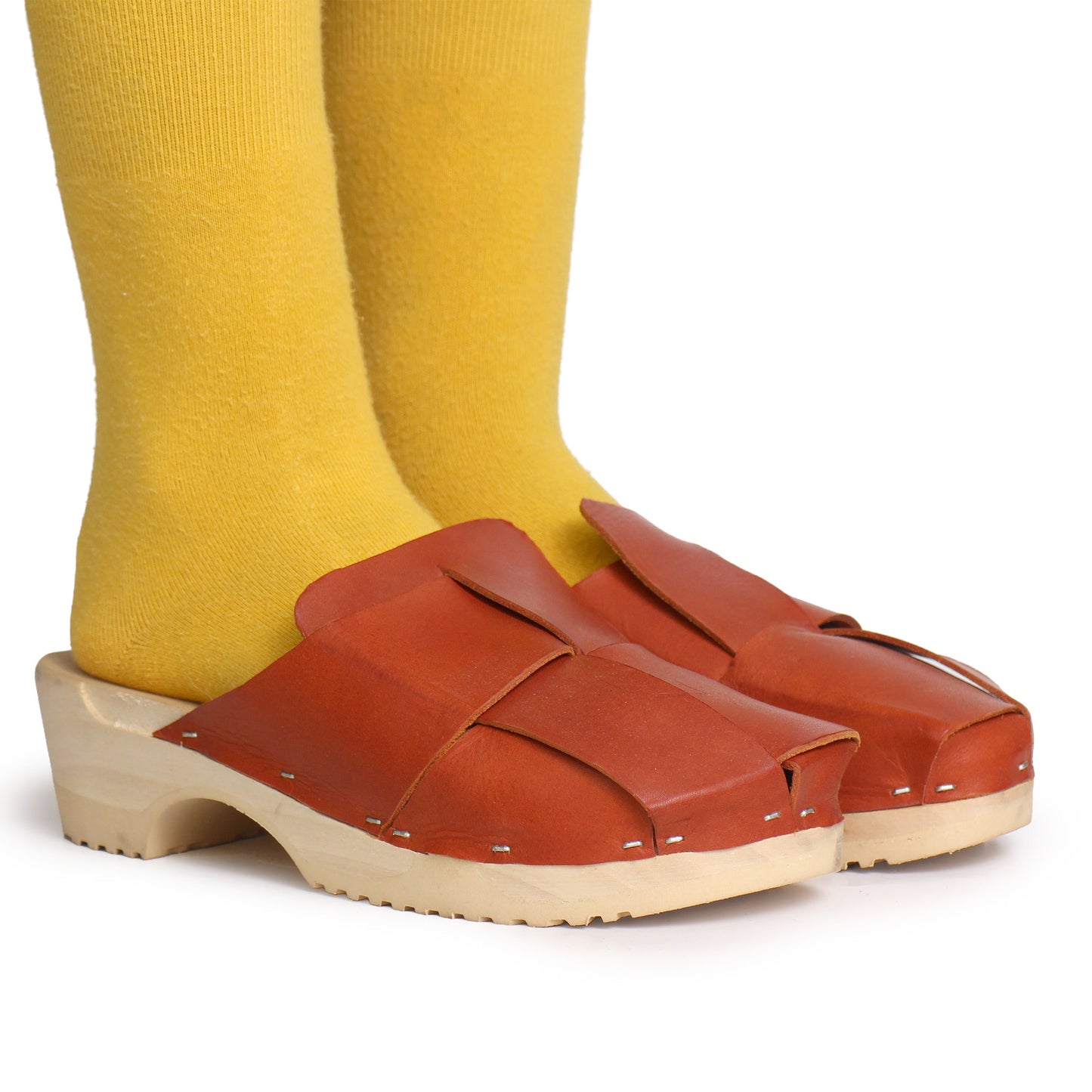 CHESS UNICOLOR + Leather Clogs + Fieno