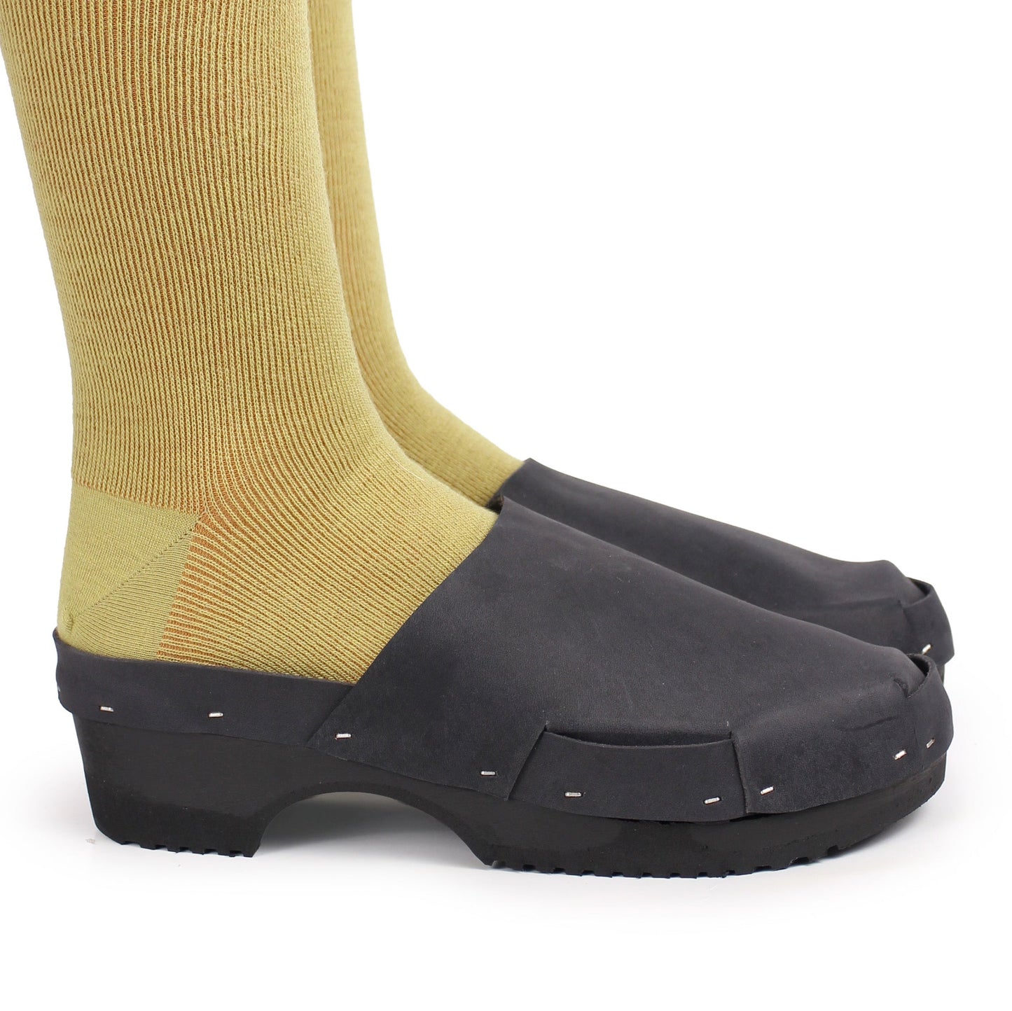 DONAU + Leather Clogs + All Black