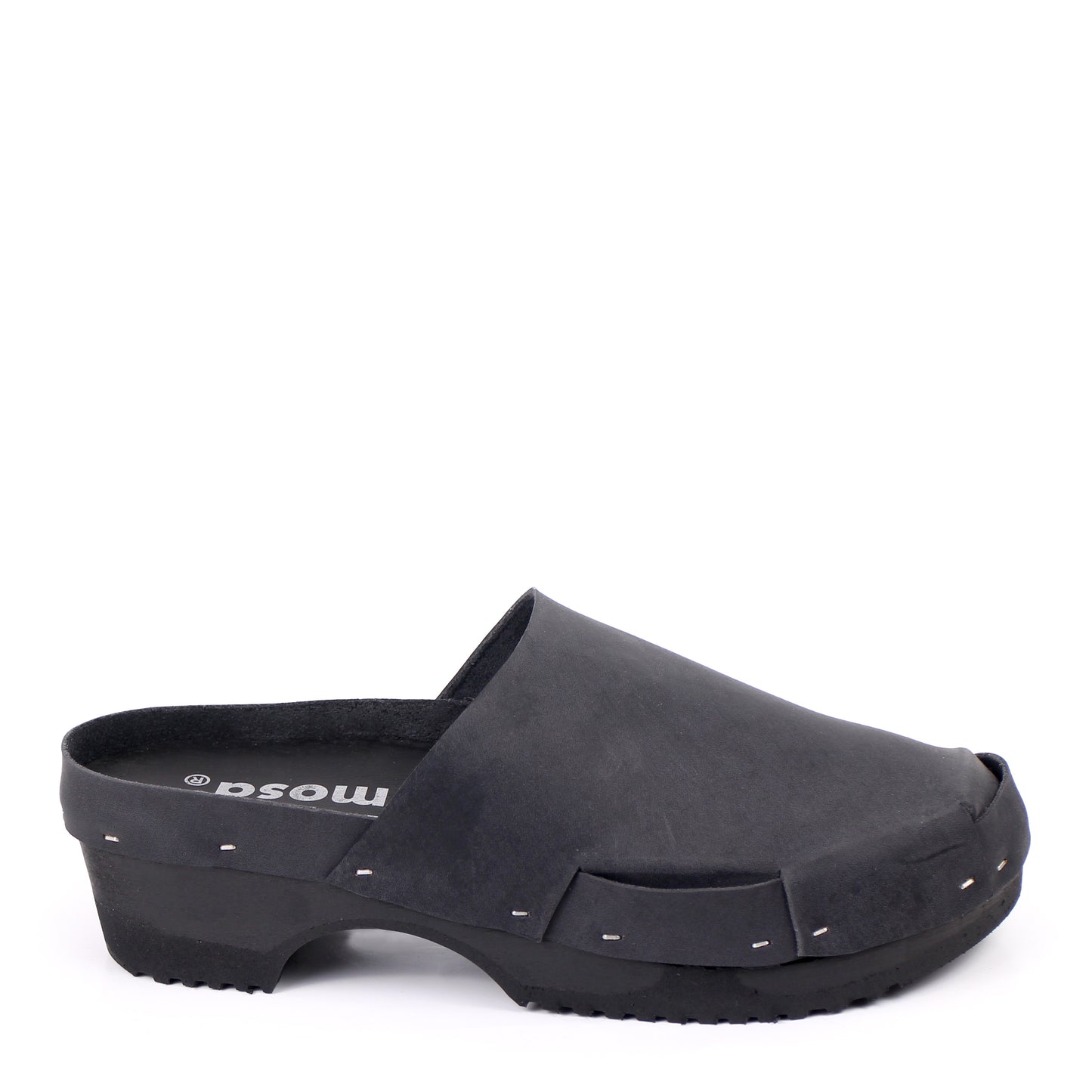 DONAU + Leather Clogs + All Black