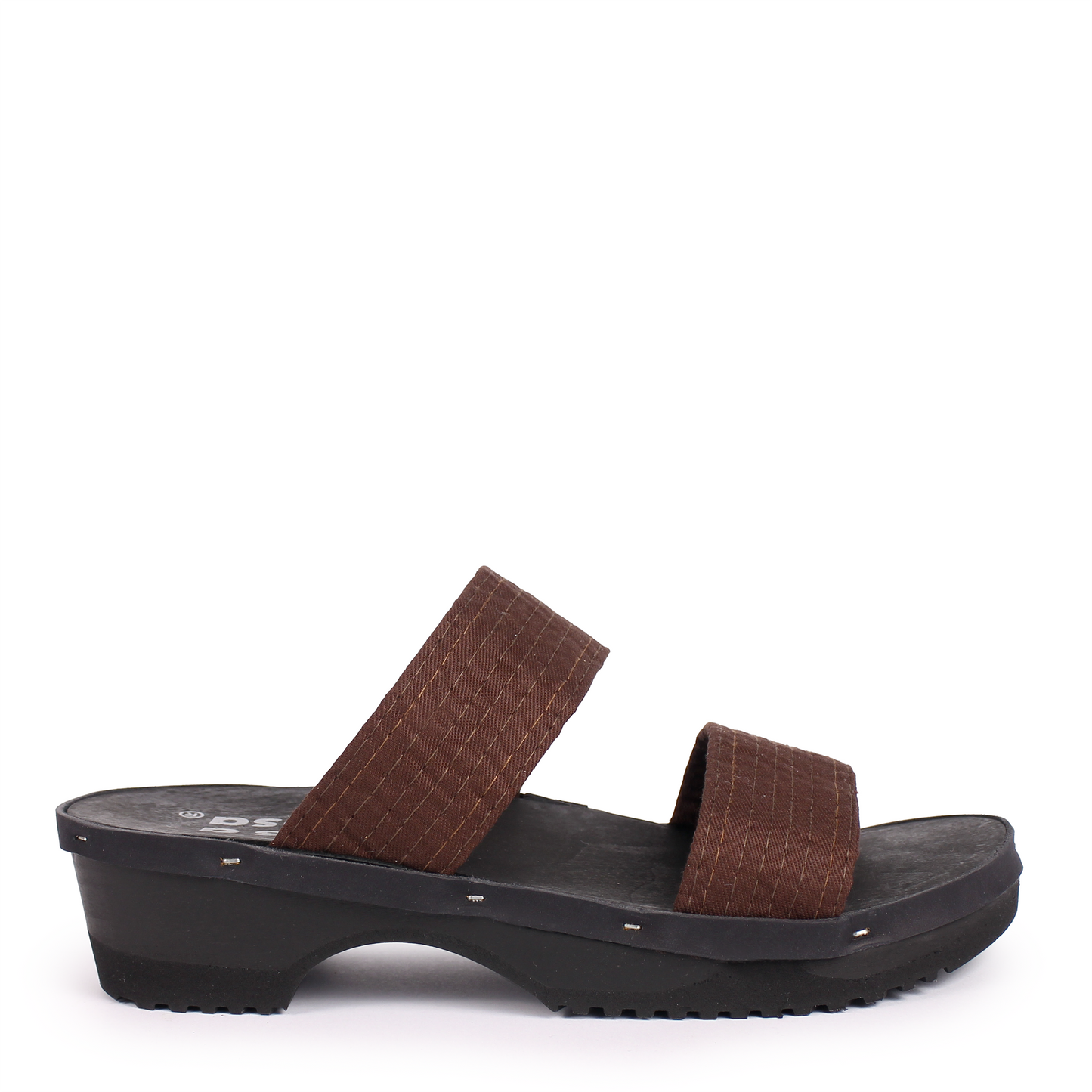 DONAU JUDO + Cotton Dark Clog Sandals + Brown
