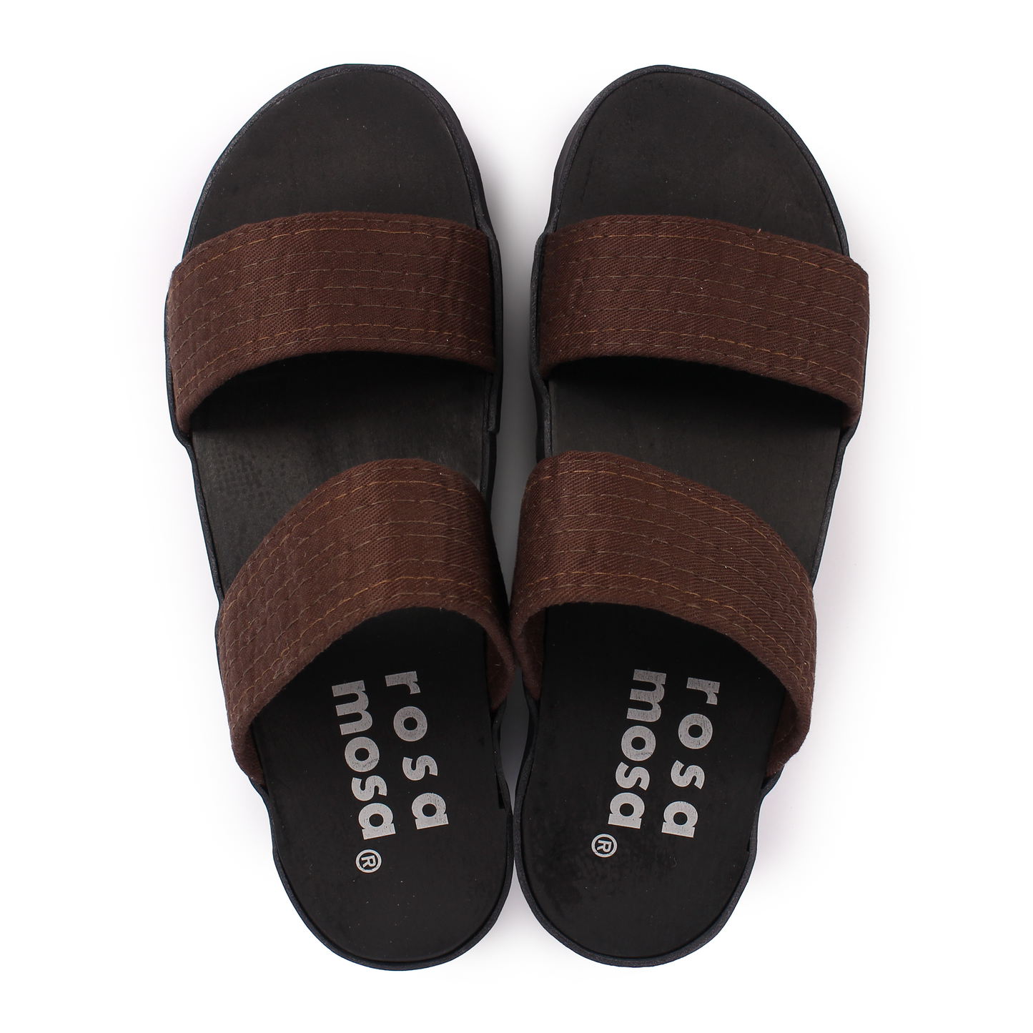 DONAU JUDO + Cotton Dark Clog Sandals + Brown