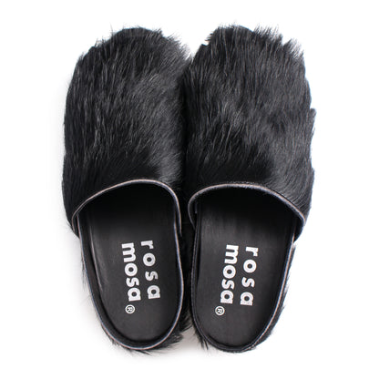 DONAU + Leather Clogs + Black natural cow leather