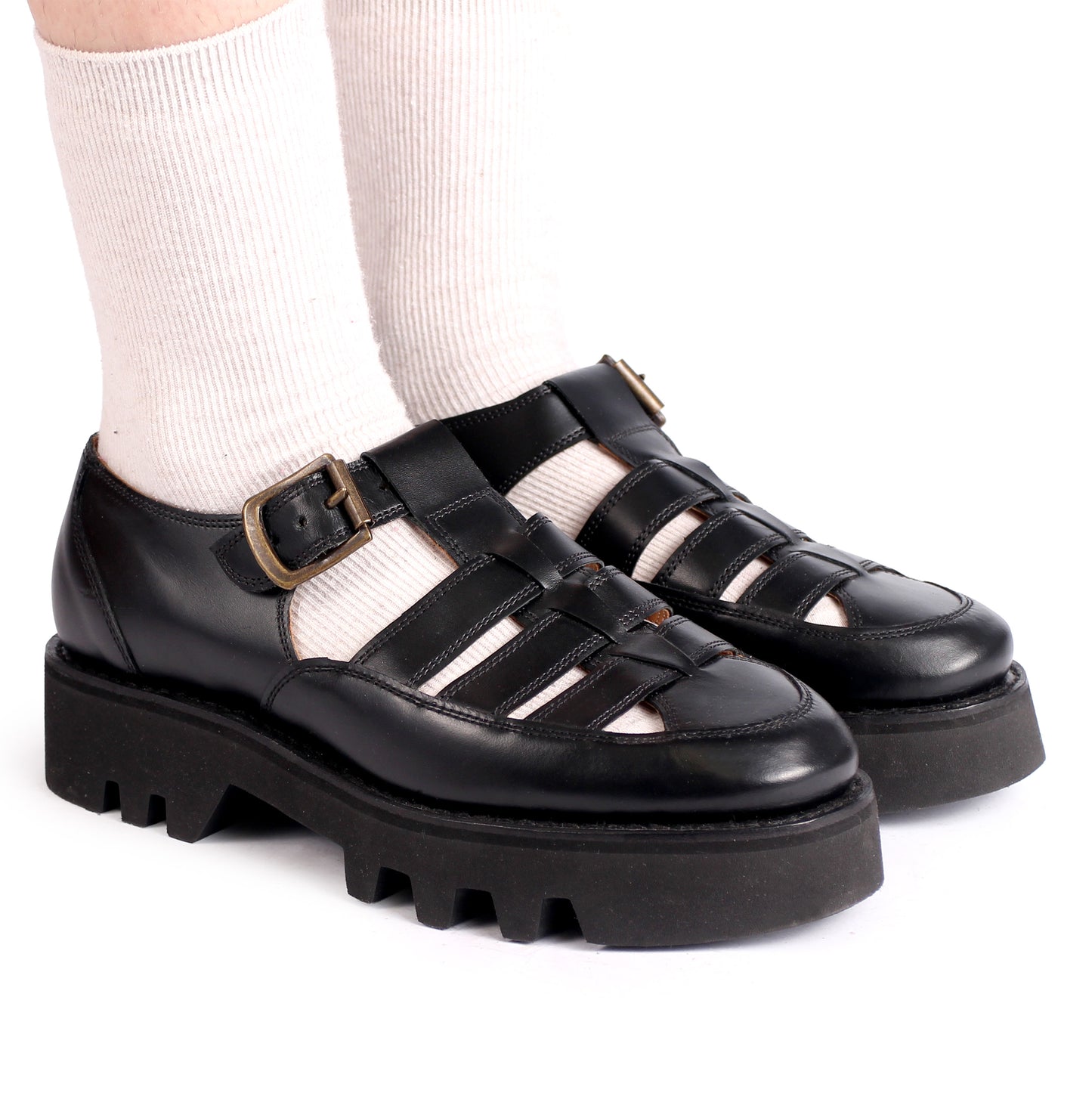 GABOR TWEETY + Welted Leather Sandals + Black