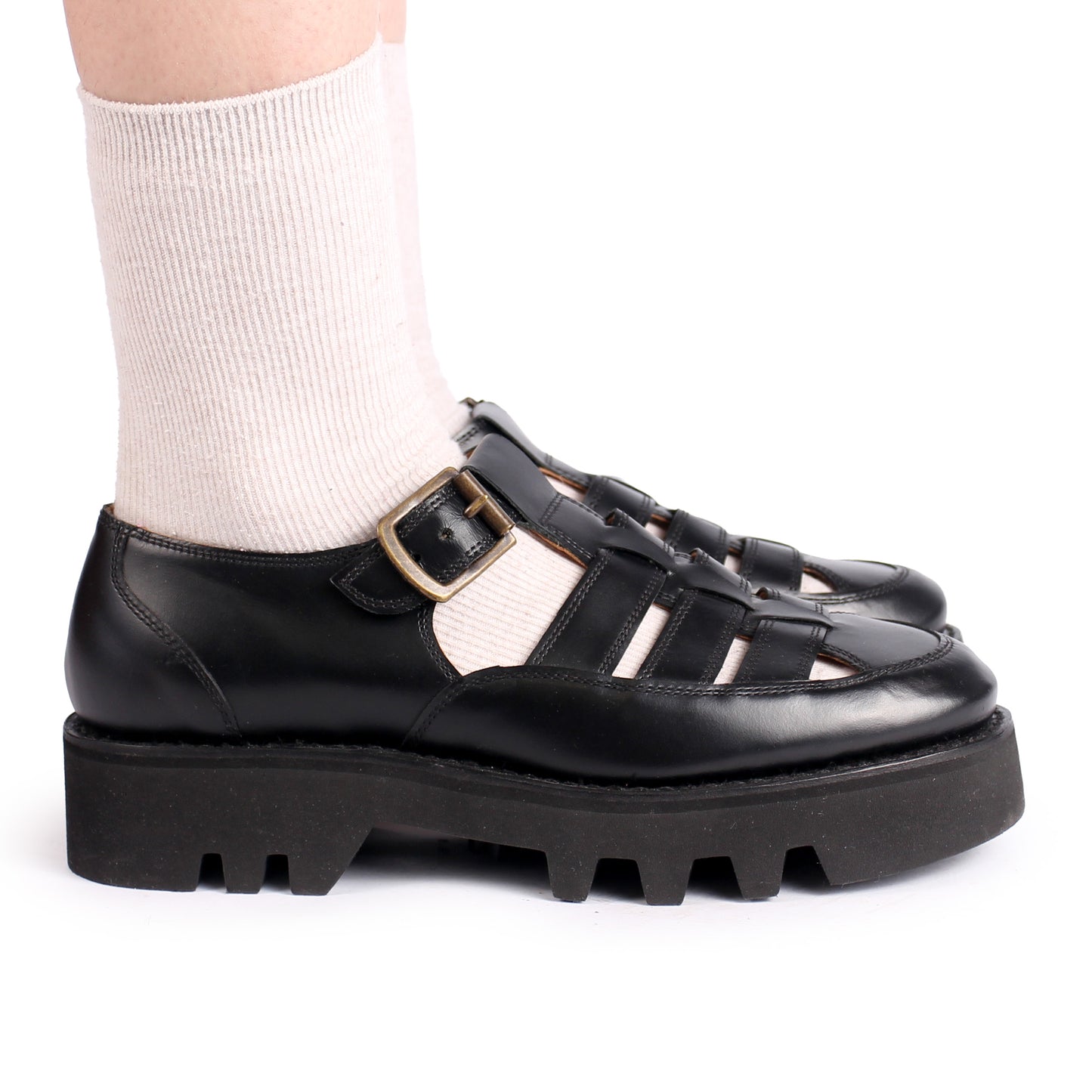 GABOR TWEETY + Welted Leather Sandals + Black
