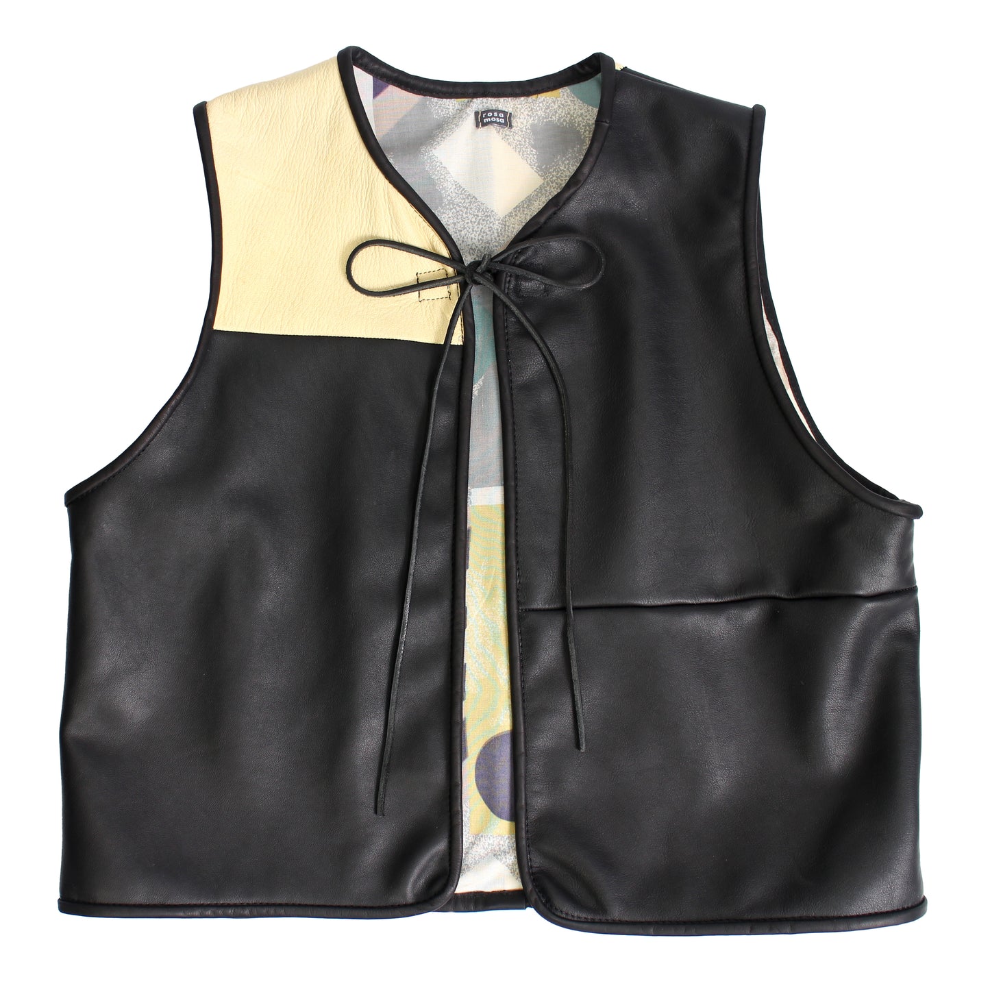 Gilet Vest ERIS Leather + Reversible Leather Vest + Black Deer