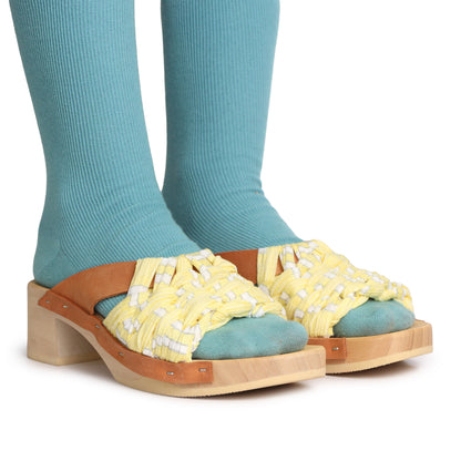 limited edition ROCCO FLEX MAX + Cotton Clog Sandals + Sun Yellow