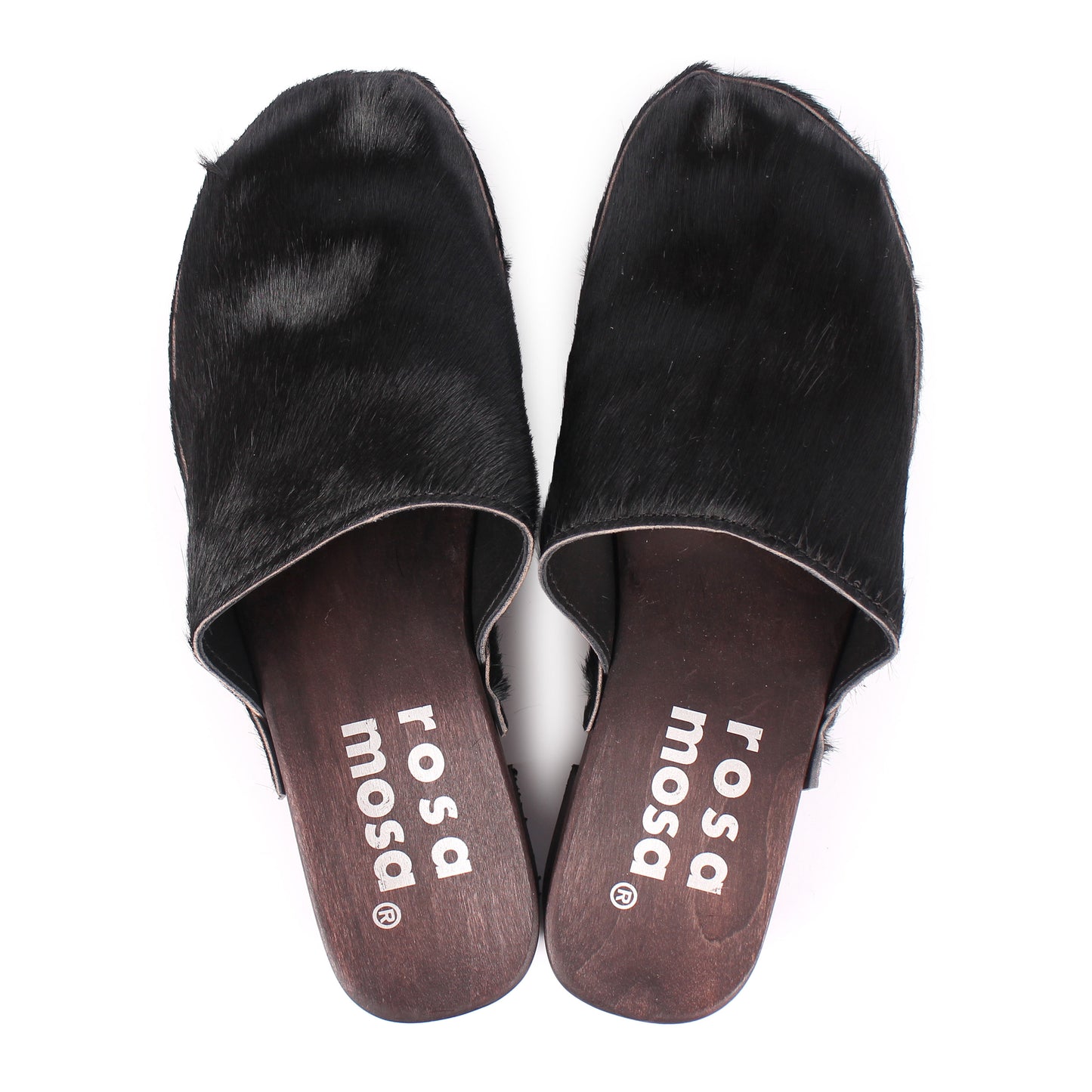 ROCCO GEO + Mucca Leather Clog Shoes + All Black