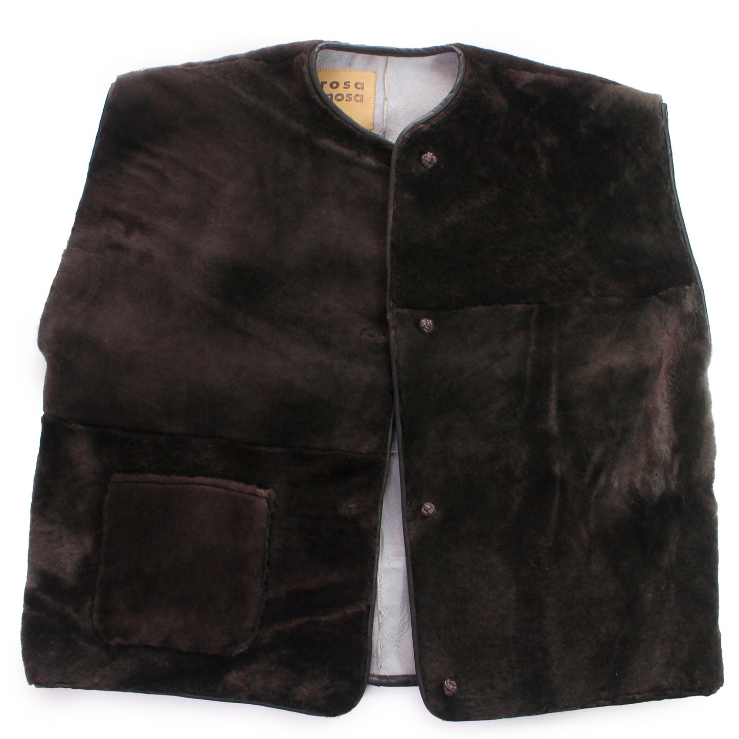 Gilet Vest ASTRA + Reversible Shearling Vest + Deep Brown