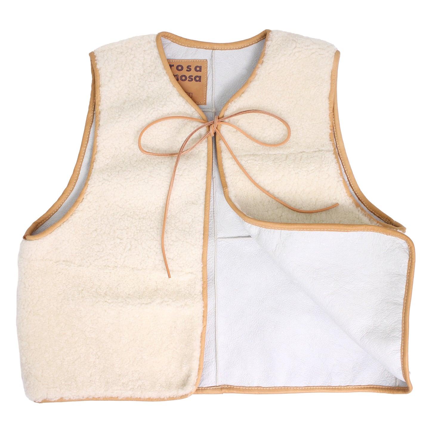 Gilet Vest PATCHWORK + Reversible Shearling Vest + All Natural