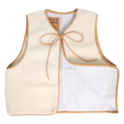Gilet Vest PATCHWORK + Reversible Shearling Vest + All Natural