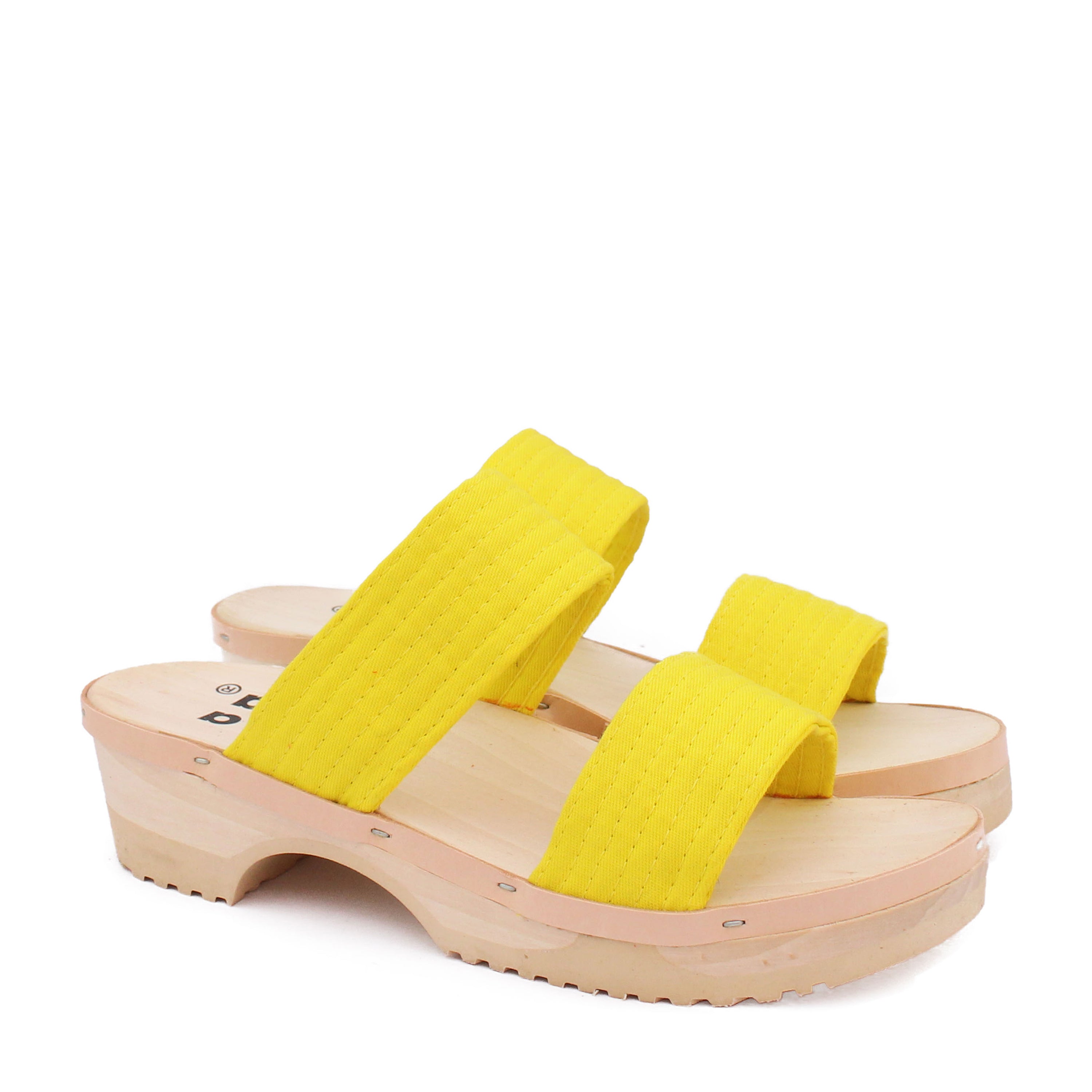 DONAU JUDO + Cotton Clog Sandals + Lemon