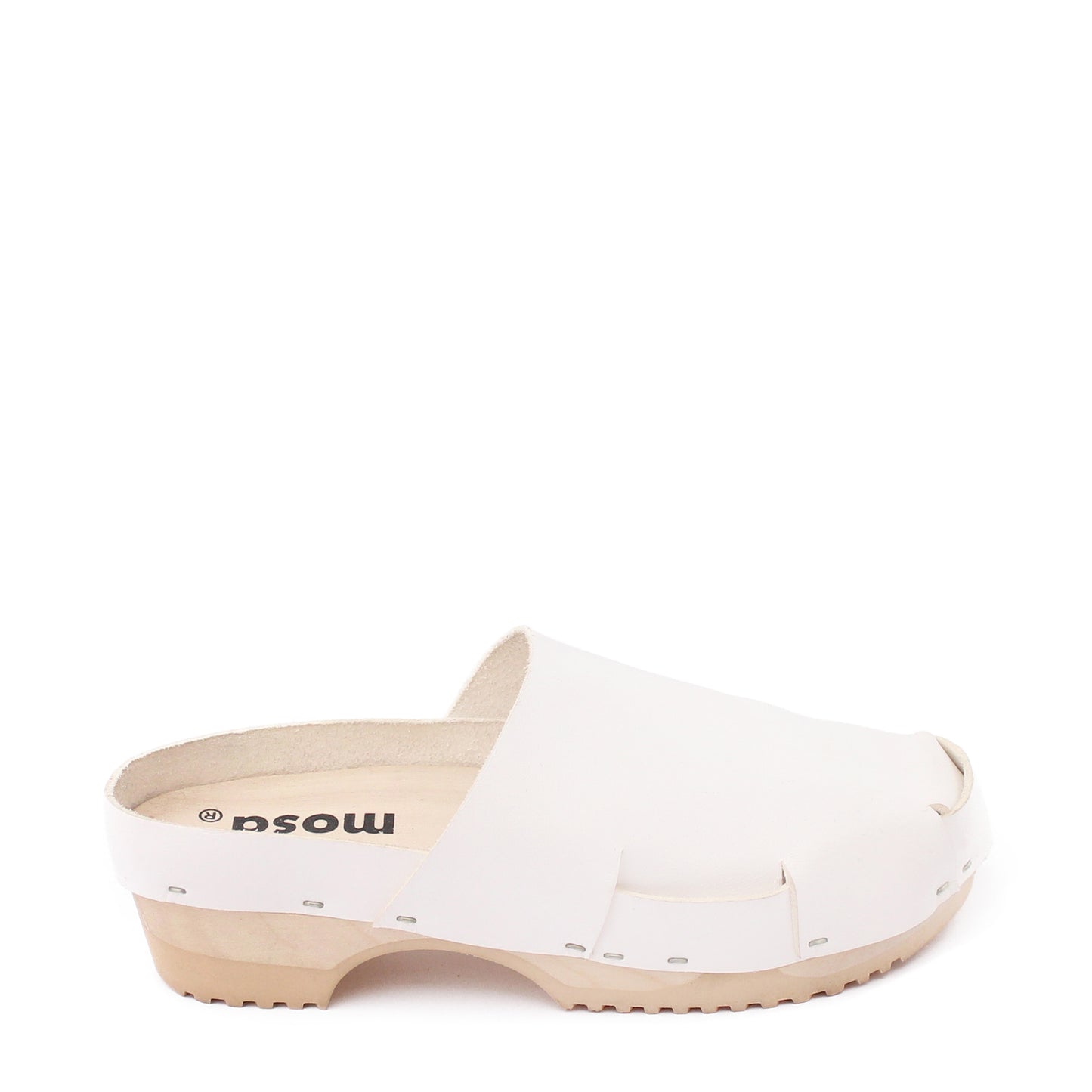DONAU + Leather Clogs + White